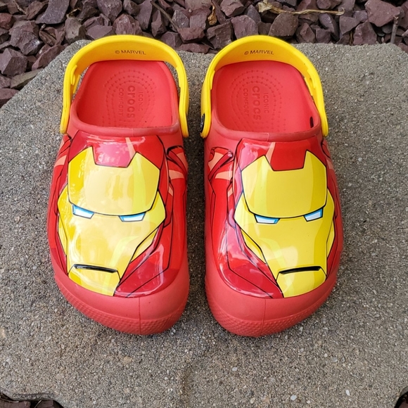 crocs iron man light up